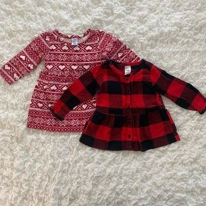 Bundle of 2 winter tops - size 12 months